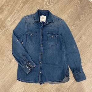 Zara denim shirt with graphic